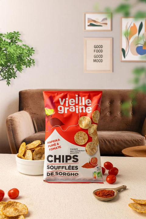 Chips soufflées sorgho paprika fumé & tomate bio - 2