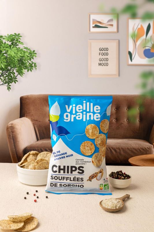 Chips soufflées sorgho sel & poivre bio - 2