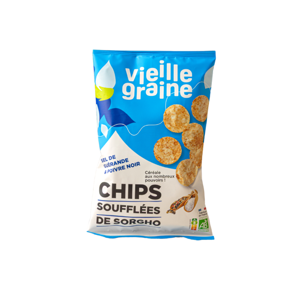 Chips soufflées sorgho sel & poivre bio - 1