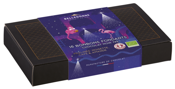 Coffret Noir 15 bonbons bio - 1