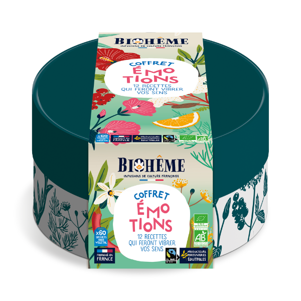 Biohême -- Pré-commandes Noël Coffret Emotions bio - 60 infusettes