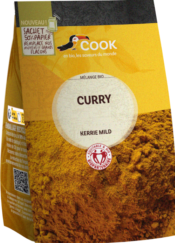 Cook épices -- Curry biopartenaire (sachet économique) - 100g