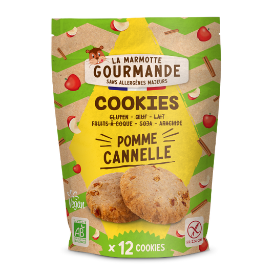La Marmotte Gourmande -- Cookies pomme cannelle sans allergène - 150 g