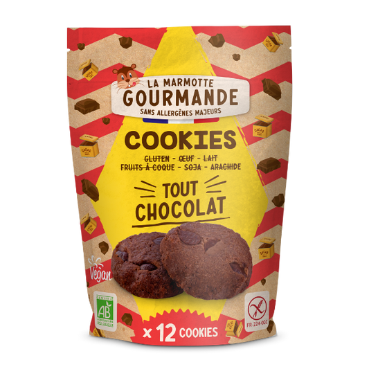 La Marmotte Gourmande -- Cookies tout chocolat sans allergène - 150 g