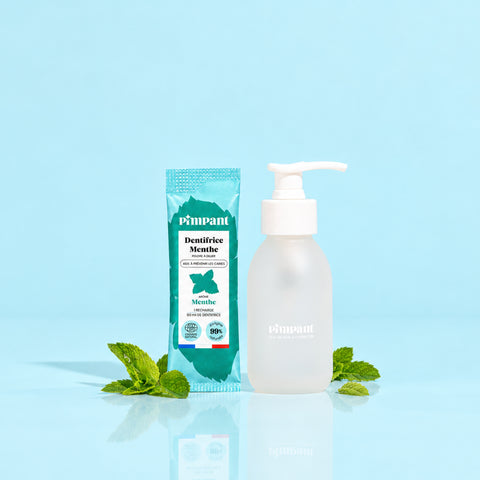 Pimpant -- Kit découverte dentifrice menthe (1 bouteille + 1 recharge)