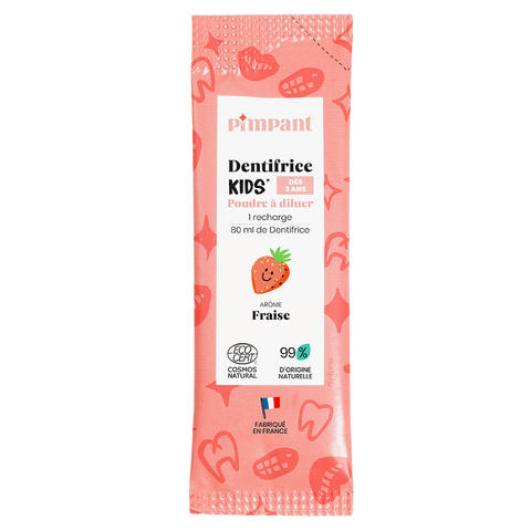 Pimpant -- Dentifrice fraise kids poudre à diluer - 8 g
