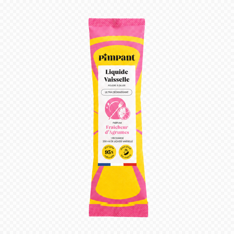 Pimpant -- Liquide vaisselle agrumes à diluer (recharge) - 25 g