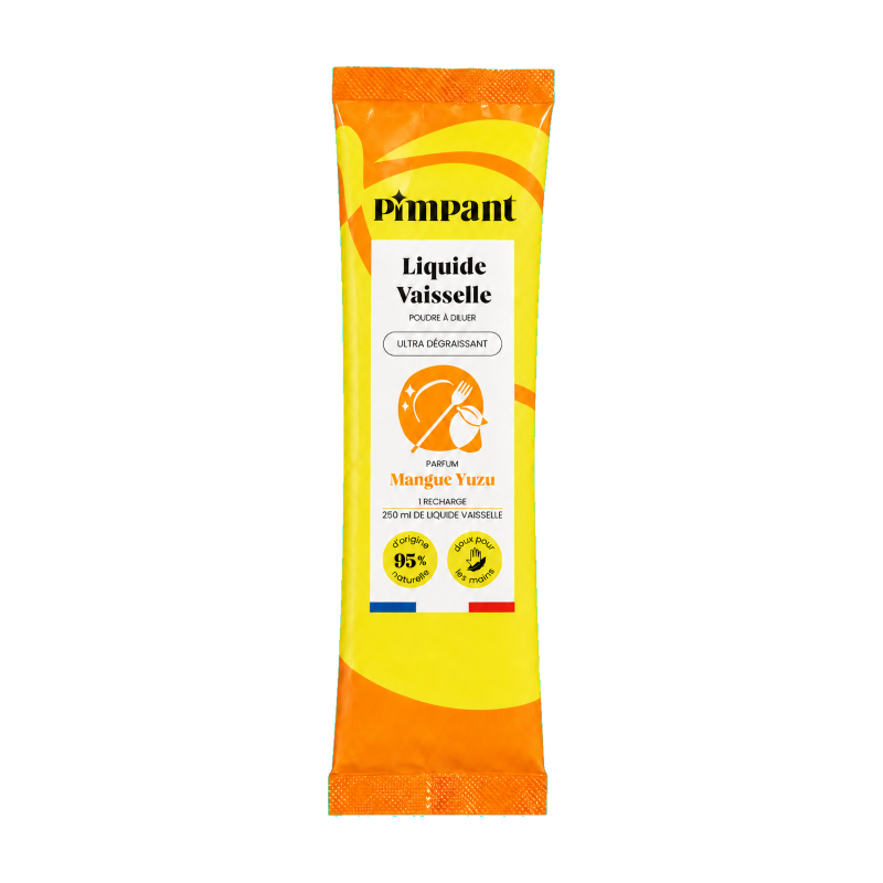 Pimpant -- Liquide vaisselle mangue yuzu à diluer (recharge) - 25 g