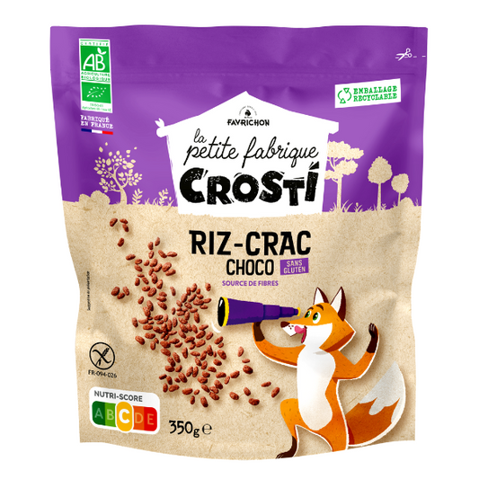 Favrichon -- Céréales crosti riz crac choco bio - 350 g