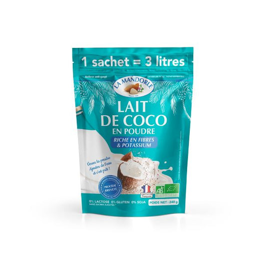 La Mandorle -- Lait de coco en poudre bio - 240 g = 3L
