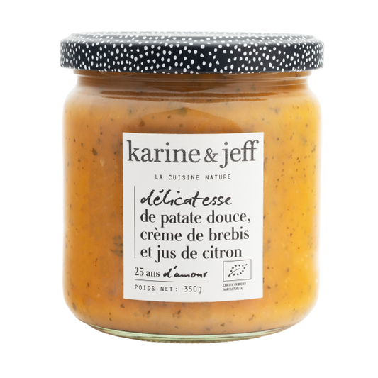 Délicatesse de patate douce, crème de brebis, jus de citron bio - 1