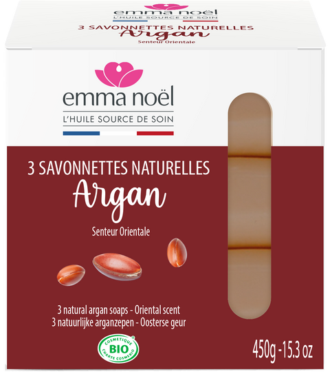 Emma Noël -- Savonnettes argan bio - 3 x 150 g