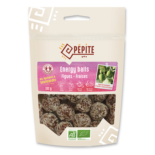 Agrosourcing -- Energy balls - figues, fraises bio - 150 g