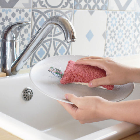 Eponge lavable cuisine corail - 2