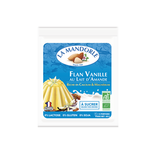 La Mandorle -- Flan vanille au lait d'amande bio - (4 portions)