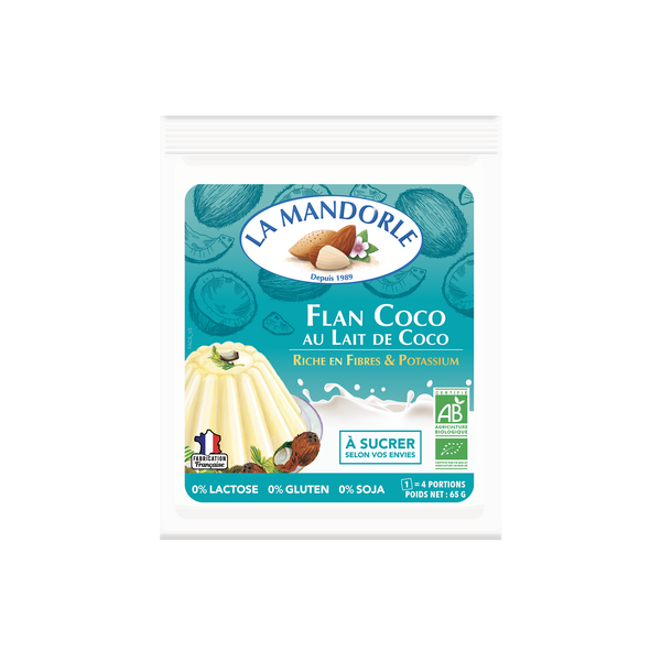 La Mandorle -- Flan coco au lait de coco bio - 4 portions