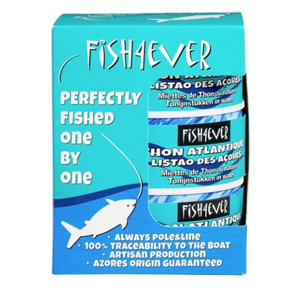 Fish4ever -- Miettes de thon listao au naturel - 3 x 160 g