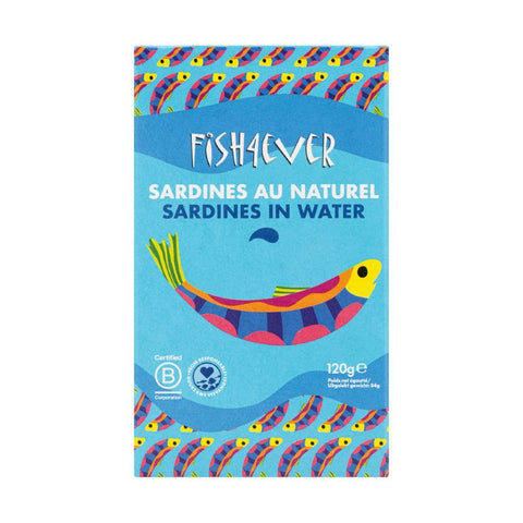 Fish4ever -- sardines au naturel (origine portugal) - 120 g