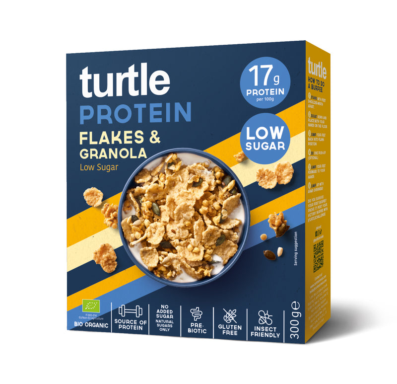Turtle -- échantillon flakes et granola protéinés bio (300g)