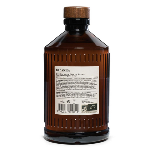 Bacanha -- Sirop saveur fleur de sureau brut bio - 400 ml