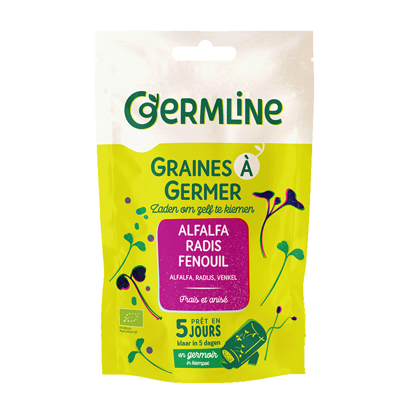 Germline -- Graines à germer alfalfa - radis - fenouil bio (origine France) - 150 g
