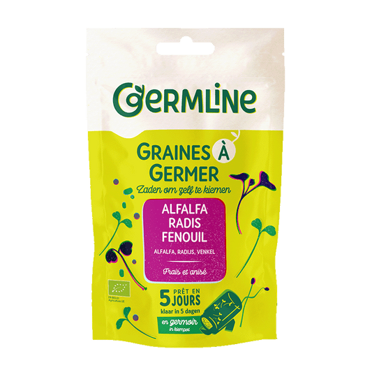 Germline -- Graines à germer alfalfa - radis - fenouil bio (origine France) - 150 g