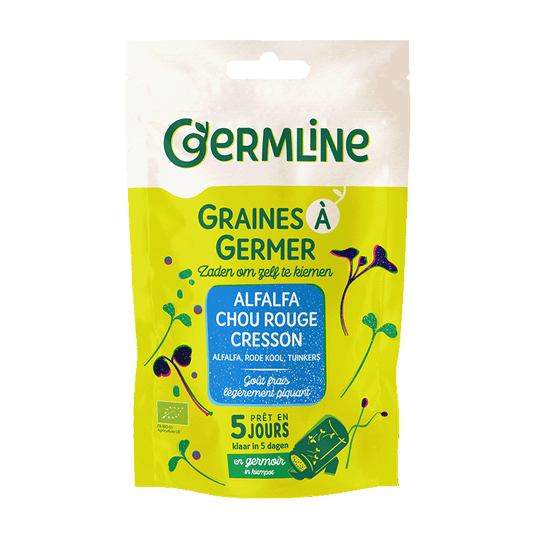 Germline -- Graines à germer alfalfa - cresson - chou rouge bio (origine France) - 150 g