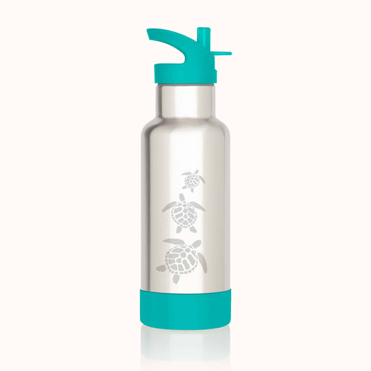 Gaspajoe -- Gourde isotherme funky inox gravure tortues turquoise - 500 ml