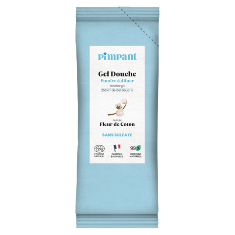 Pimpant -- Gel douche fleur de coton poudre à diluer - 25 g