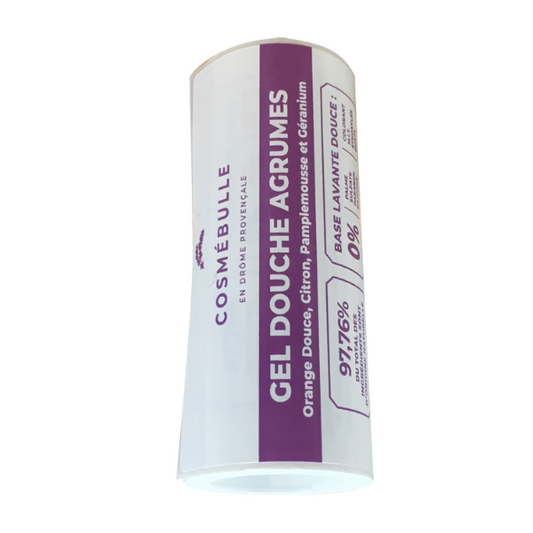 Cosmébulle -- gel douche agrumes vrac (étiquettes) - x 50