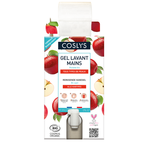 Coslys -- Gel lavant mains pomme bio Vrac (bib nu) - 10 kg