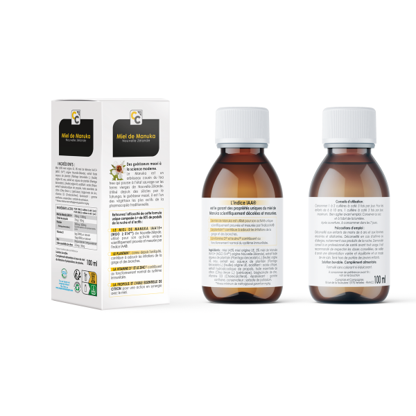 Comptoirs & Compagnies -- Solution buvable gorge et bronches au miel de manuka iaa15+ - 100 ml