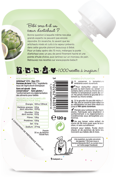 Gourde compote artichaut bio= - 2