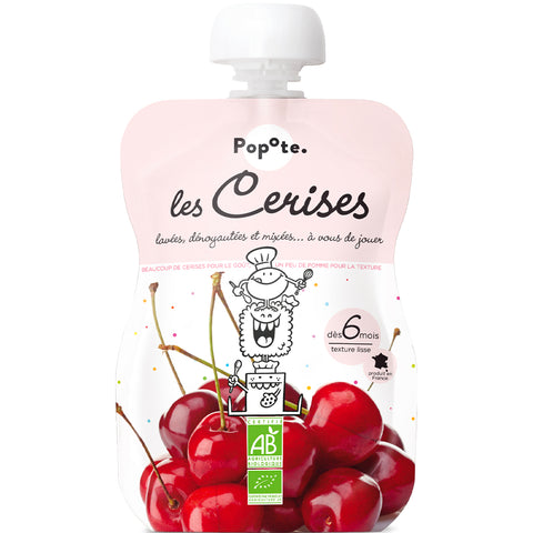Gourde compote cerise bio - 1