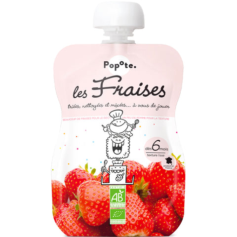 Gourde compote fraise bio - 1