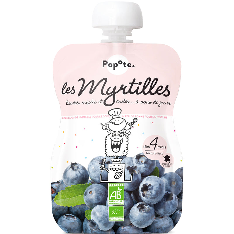 Gourde compote myrtille bio - 1