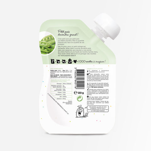 Gourde compote petit pois bio - 2