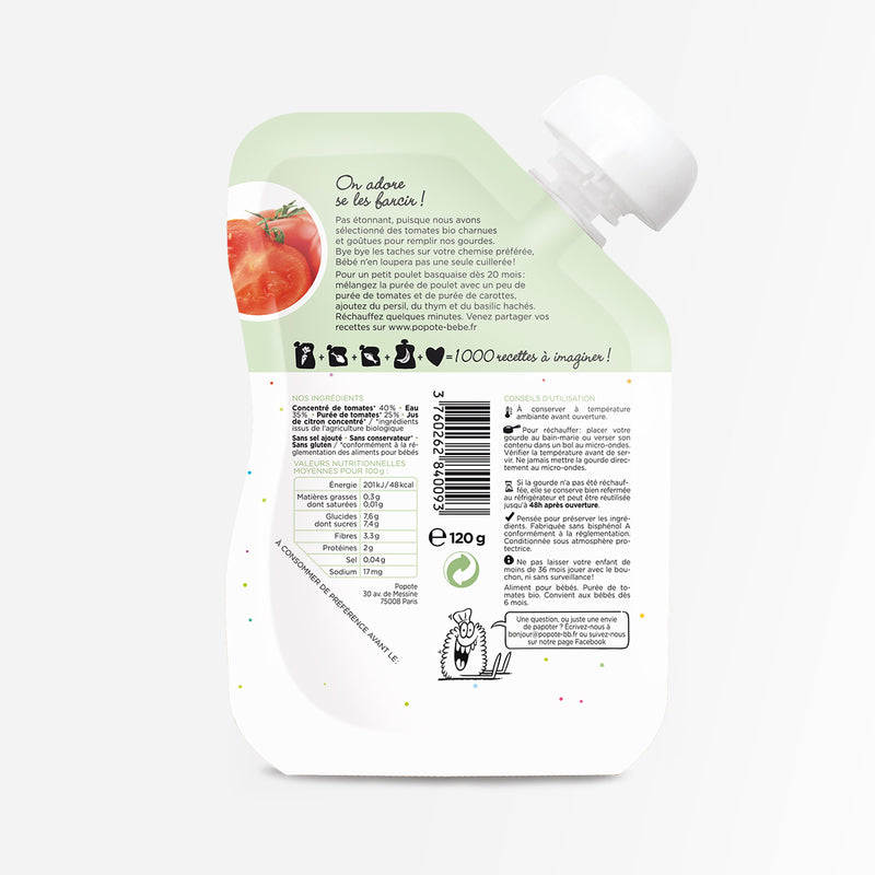 Gourde purée tomate bio - 2