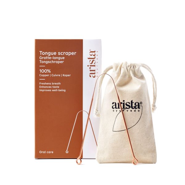 Gratte langue ayurvédique en cuivre - 1