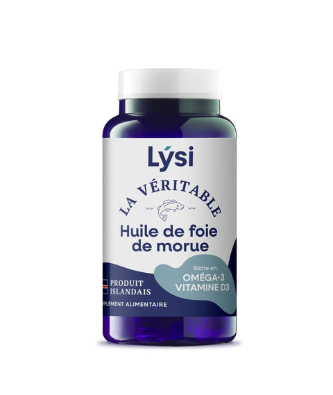 Lysi -- La véritable huile de foie de morue (origine Islande) - 120 gélules de 500 mg