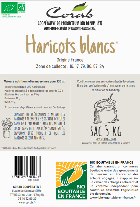 Haricots blancs lingots Bio Equitables - 2