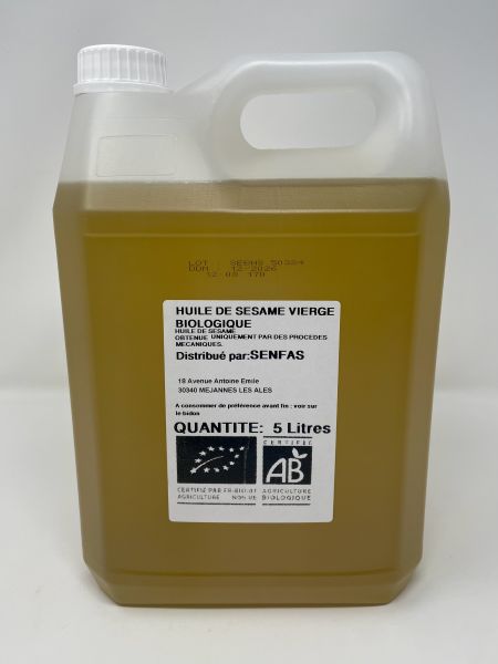 Huile de sésame vierge bio - 1
