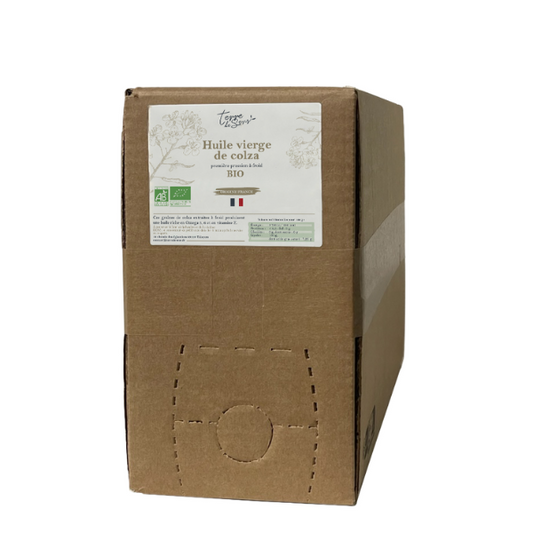 Terre De Sens -- Huile de colza vierge bio Vrac (origine france) - 10 L