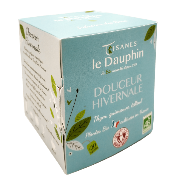 Tisanes Le Dauphin -- Infusion bio douceur hivernale  origine france - 20 infusettes