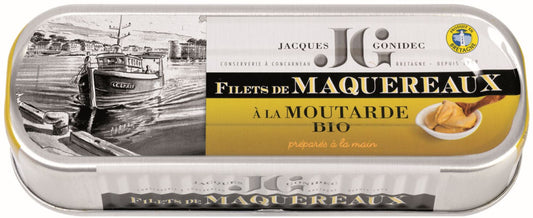 Jacques Gonidec -- Filets de maquereaux à la sauce moutarde bio - 169 g