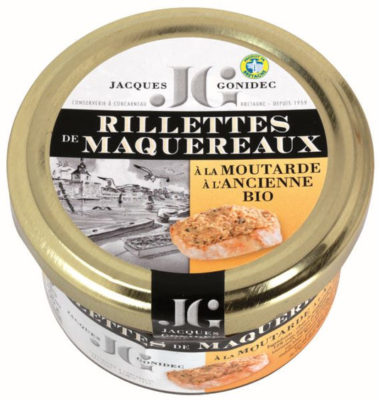 Jacques Gonidec -- Rillettes maquereaux moutarde ancienne bio - 90 g