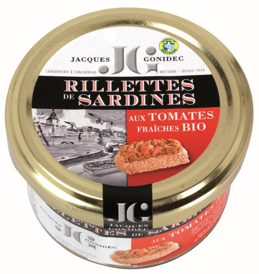 Jacques Gonidec -- Rillettes sardines aux tomates bio - 90 g