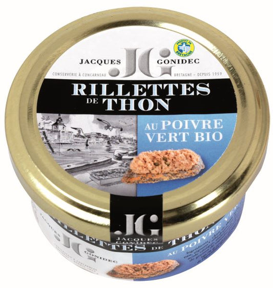 Jacques Gonidec -- Rillettes thon au poivre vert bio - 90 g