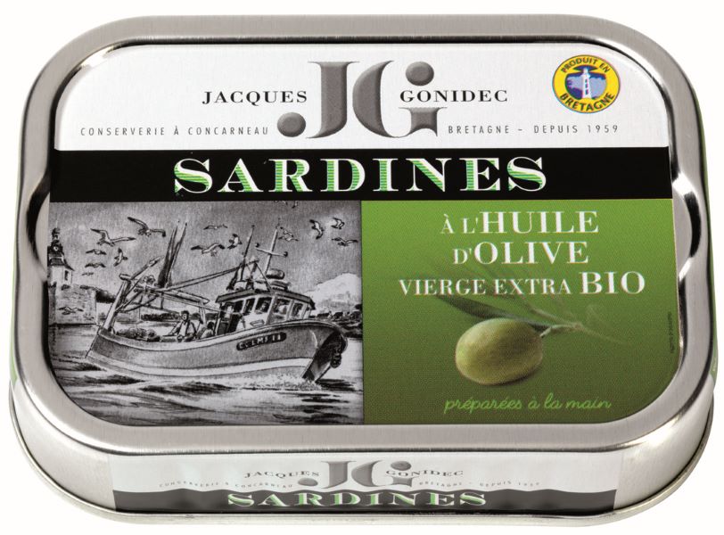 Jacques Gonidec -- Echantillon Sardines à l'huile d'olive bio (format réel)
