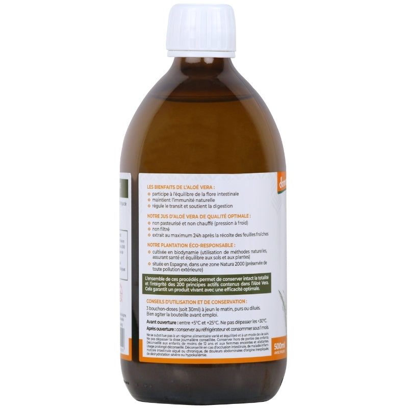 Jus d'aloé vera bio demeter (non filtré, non pasteurisé) - 2
